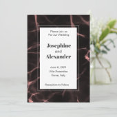 Rosa und blau marmoriertes Thema Einladung (Stehend Vorderseite)