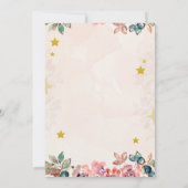 Rosa und blau Moderne Babydusche Einladung (Rückseite)