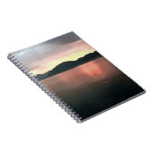 Rosa und blau Ombre Sunset Reflections Landschaft Notizblock (Rechte Seite)