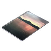 Rosa und blau Ombre Sunset Reflections Landschaft Notizblock (Linke Seite)