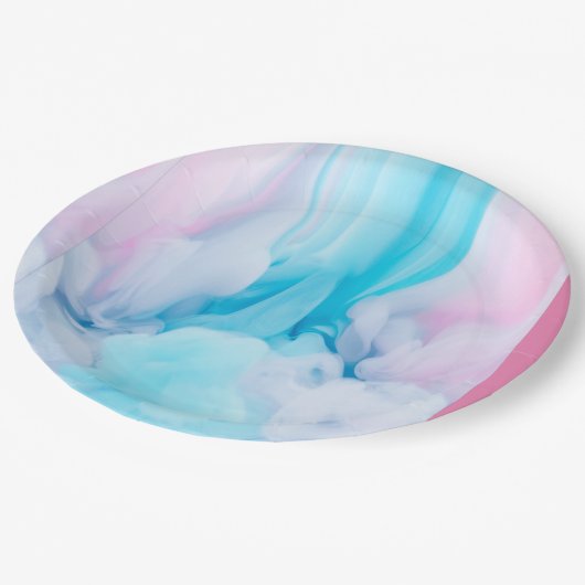 rosa und blau pappteller (Schrägansicht)