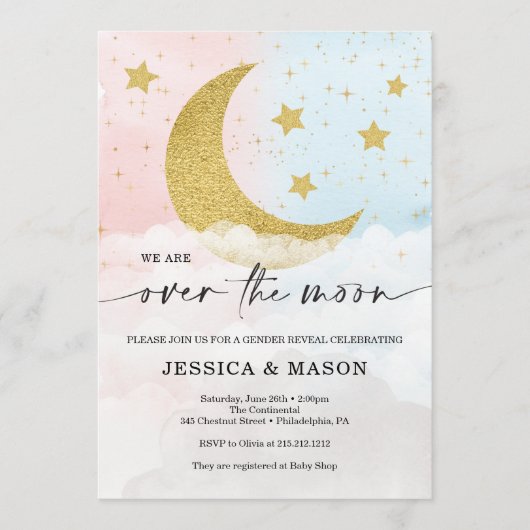 Rosa und Blau über dem Mond Programm (Vorderseite)