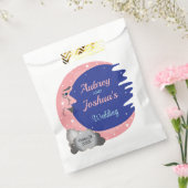 Rosa und Blau über der Mondhochzeit Personalisiert Geschenktütchen (Versiegelt)