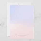 Rosa und Blau und Gold zum Geburtstag Einladung (Rückseite)