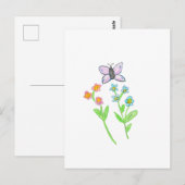 Rosa und blau Vergessen Sie mir Knochen Postkarte (Vorne/Hinten)