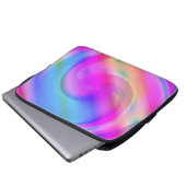 Rosa und Blau Wirbel Laptopschutzhülle (Vorne Knopf)