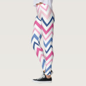 Rosa und Blau Zickzack Leggings (Links)