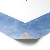 Rosa und blaue Aquarellbilder - Willkommen Poster (Ecke)