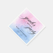 Rosa und blaue Aquarellfarbe Party Serviette (Ecke)