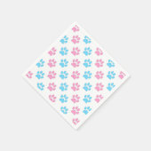 Rosa und blaue Babypflaster Serviette (Ecke)