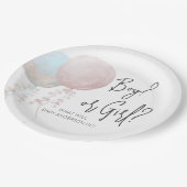 Rosa und blaue Balkone - Aufdeckung des Geschlecht Pappteller (Schrägansicht)