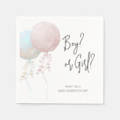 Rosa und blaue Balkone - Aufdeckung des Geschlecht Serviette (Vorderseite)