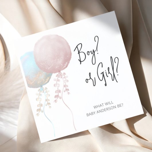 Rosa und blaue Balkone - Aufdeckung des Geschlecht Serviette