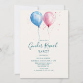 Rosa und blaue Balkone Geschlechtsverkehr Party Einladung (Vorderseite)