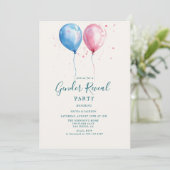 Rosa und blaue Balkone Geschlechtsverkehr Party Einladung (Stehend Vorderseite)