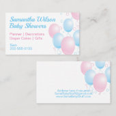 Rosa und blaue Balkone Visitenkarte (Vorne/Hinten)