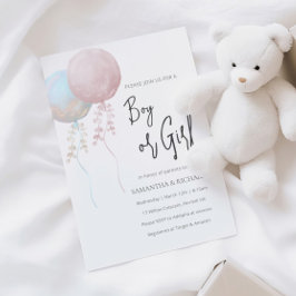 Rosa und blaue Ballon: Geschlechtsverkehr bei Jung Einladung