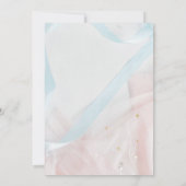 Rosa und blaue Bänder mit Baby-Ultraschall Ankündigung (Rückseite)