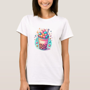 Rosa und blaue Blase Tee