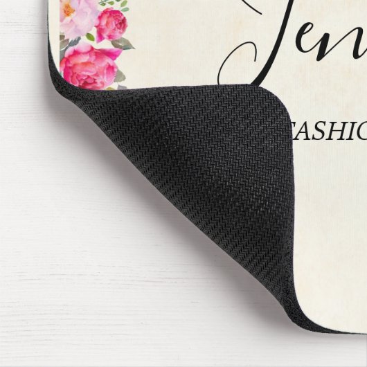 Rosa und blaue Blume Extravagant Mousepad (Ecke)