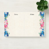 Rosa und blaue Blume Extravagant Post-it Klebezettel (Büro)