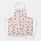 Rosa und blaue Blume Schürze - Frischer Blumenstil (Vorderseite)