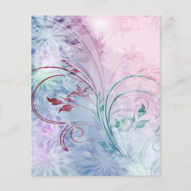 Rosa und blaue Blumen (Vorderseite)