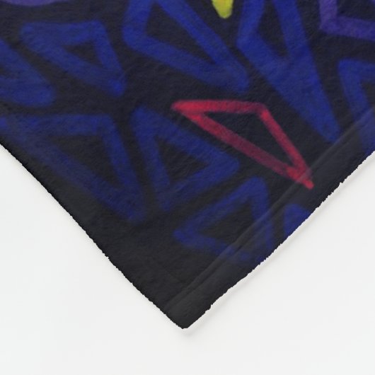 Rosa und blaue Blumen Fleecedecke (Ecke)