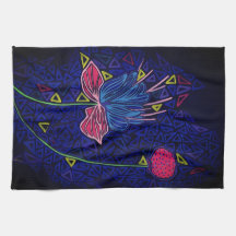 Rosa und blaue Blumen