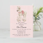 Rosa und blaue Blumen Junggeselinnen-Abschied Einladung (Stehend Vorderseite)