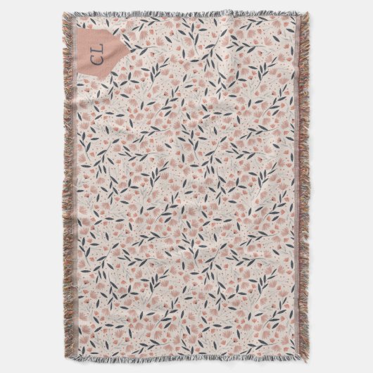 Rosa und blaue Blumen Rustikaler Kern Decke (Vorderseite Vertikal)