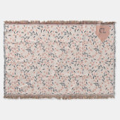 Rosa und blaue Blumen Rustikaler Kern Decke (Vorderseite)