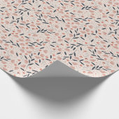 Rosa und blaue Blumen Rustikaler Kern Geschenkpapier (Ecke)