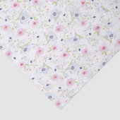 Rosa und blaue Blumen Seidenpapier (Detail)