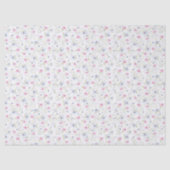 Rosa und blaue Blumen Seidenpapier (Vorderseite)