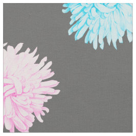 Rosa und blaue Blumen Stoff