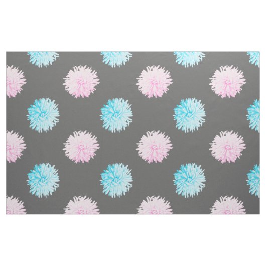 Rosa und blaue Blumen Stoff (Fat Quarter (45,7 x 55,9 cm))