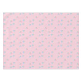 Rosa und blaue Blumendecke Tischdecke (Vorderseite (Horizontal))