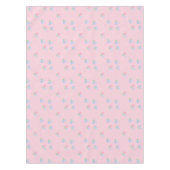 Rosa und blaue Blumendecke Tischdecke (Vorderseite)