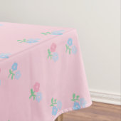 Rosa und blaue Blumendecke Tischdecke (Beispiel)