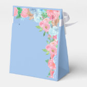 rosa und blaue Blüten Geschenkschachtel (Rückseite)