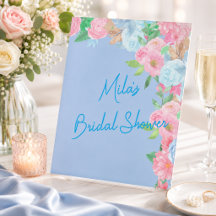 rosa und blaue Blüten