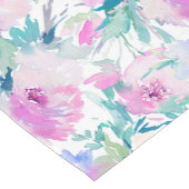 Rosa und blaue Blütenmuster Kurzer Tischläufer (Ecke)