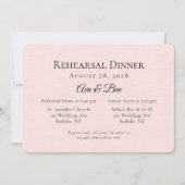 Rosa und blaue Blütenpferde Probe Abendessen Einladung (Vorderseite)