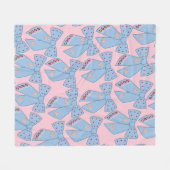 Rosa und blaue Bogen Fleecedecke (Vorderseite (Horizontal))