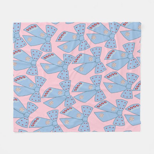 Rosa und blaue Bogen Fleecedecke (Vorderseite (Horizontal))