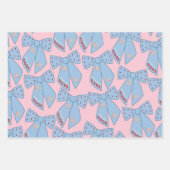 Rosa und blaue Bogen Geschenkpapier Set (Vorderseite 2)
