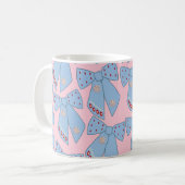 Rosa und blaue Bogen Kaffeetasse (Vorderseite Links)