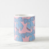 Rosa und blaue Bogen Kaffeetasse (Mittel)