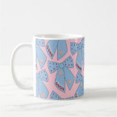 Rosa und blaue Bogen Kaffeetasse (Links)